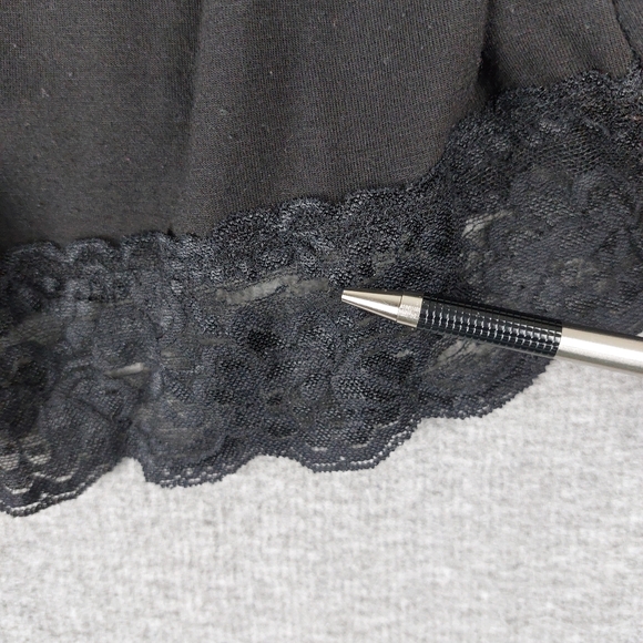 CATO WOMENS Y2K BLACK WITCHY WHIMSIGOTH FAIRY GRUNGE LACE TRIM CAMI SIZE M - Picture 4 of 14